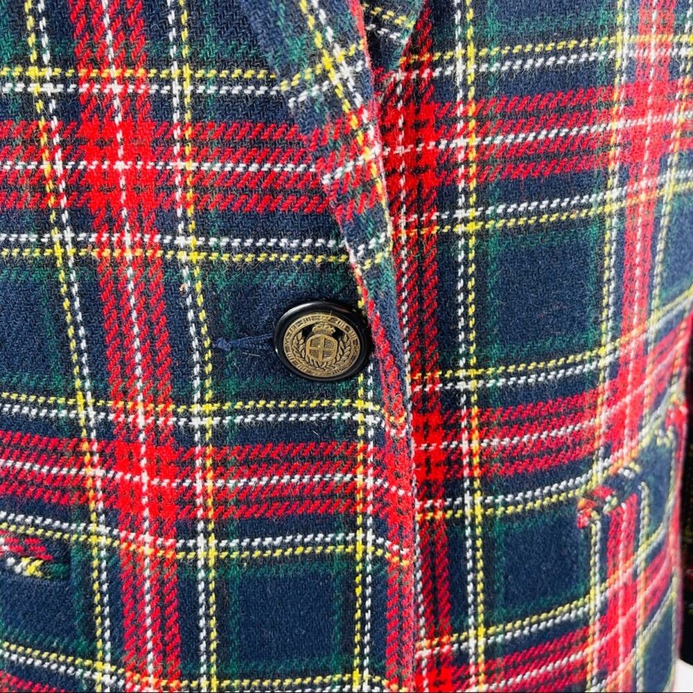Sag Harbor Petite plaid jacket velvet collar 4P - Picture 11 of 13